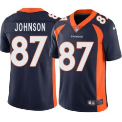 Jason Johnson #87 Broncos Navy Jersey