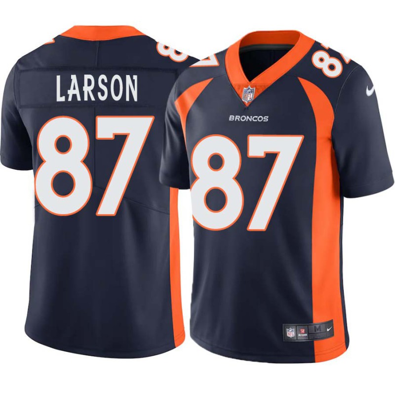 Bill Larson #87 Broncos Navy Jersey