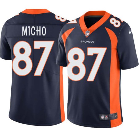 Bobby Micho #87 Broncos Navy Jersey