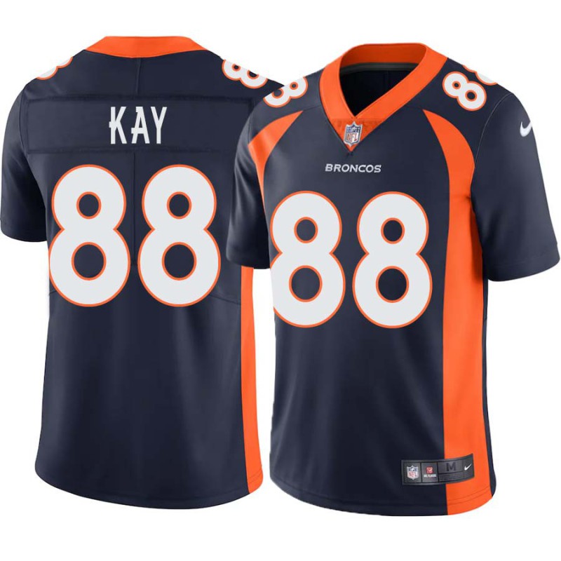 Clarence Kay #88 Broncos Navy Jersey