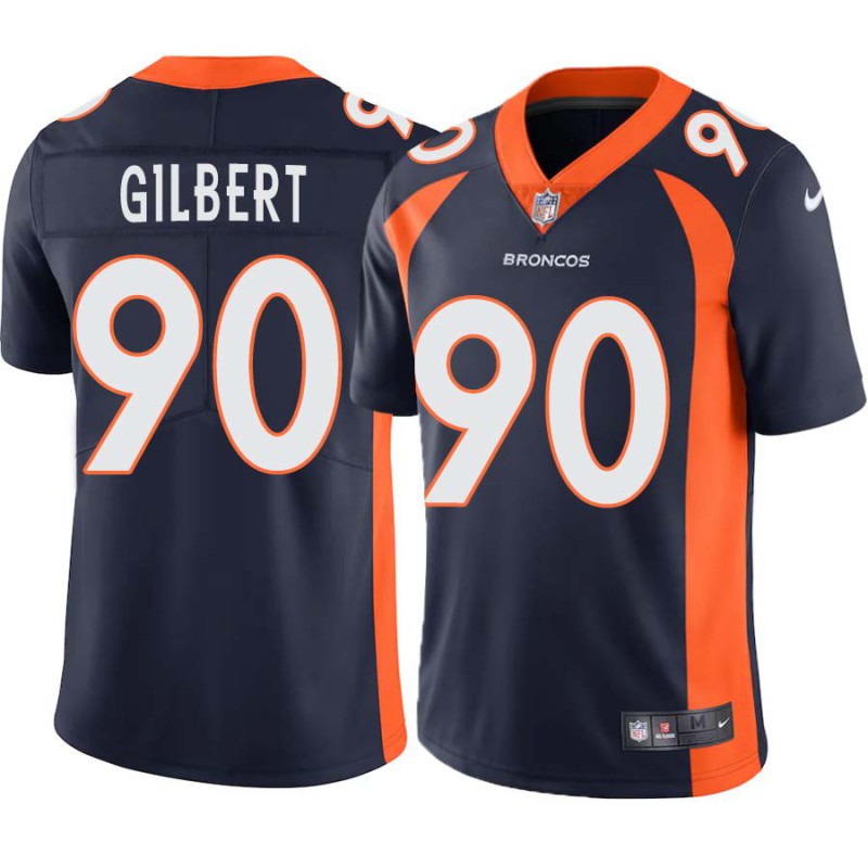 Freddie Gilbert #90 Broncos Navy Jersey