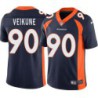 David Veikune #90 Broncos Navy Jersey