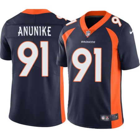 Kenny Anunike #91 Broncos Navy Jersey