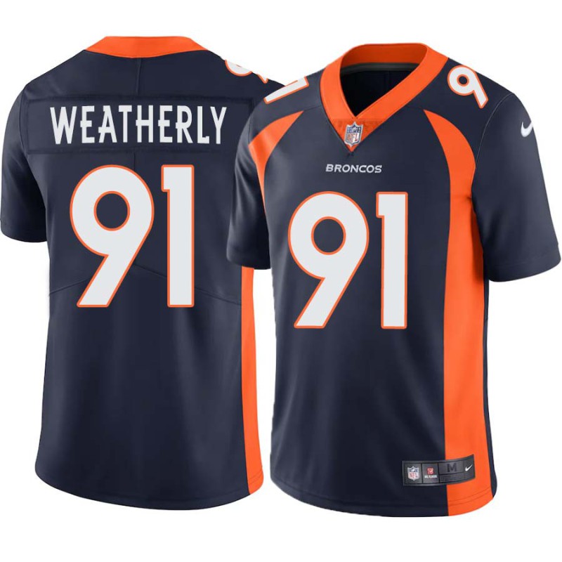 Stephen Weatherly #91 Broncos Navy Jersey