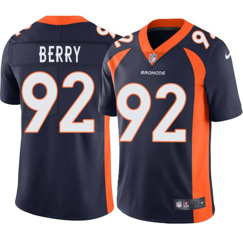 Bertrand Berry #92 Broncos Navy Jersey