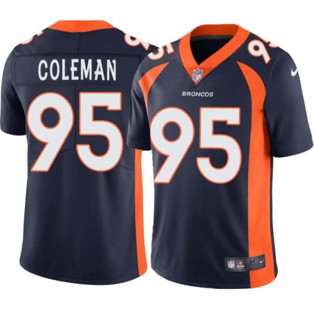 Marco Coleman #95 Broncos Navy Jersey