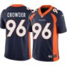 Tim Crowder #96 Broncos Navy Jersey