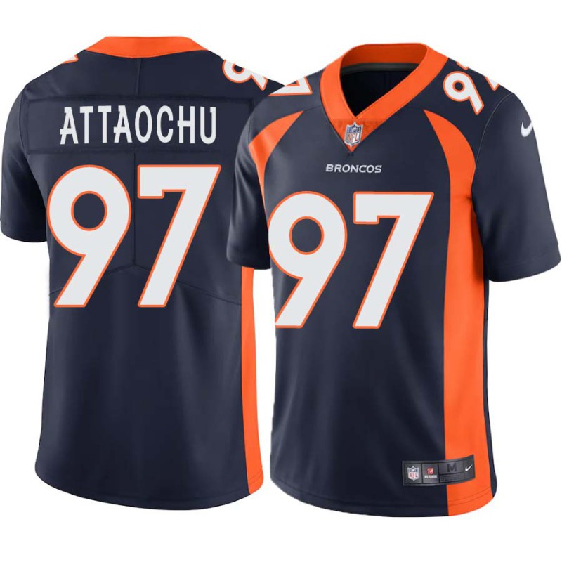 Jeremiah Attaochu #97 Broncos Navy Jersey