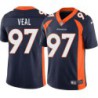 Demetrin Veal #97 Broncos Navy Jersey