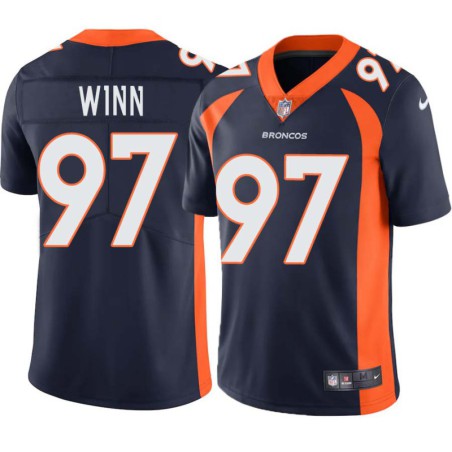 Billy Winn #97 Broncos Navy Jersey