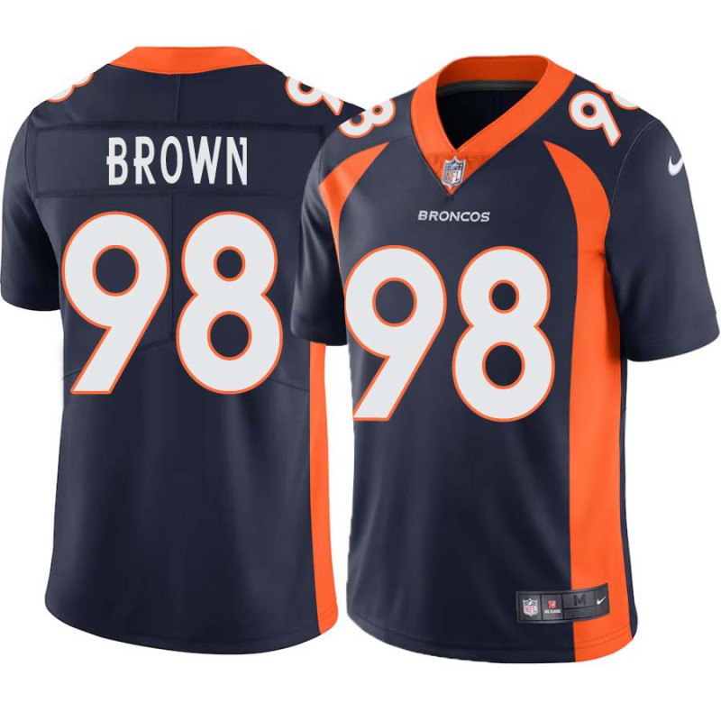 Courtney Brown #98 Broncos Navy Jersey