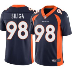 Sealver Siliga #98 Broncos Navy Jersey