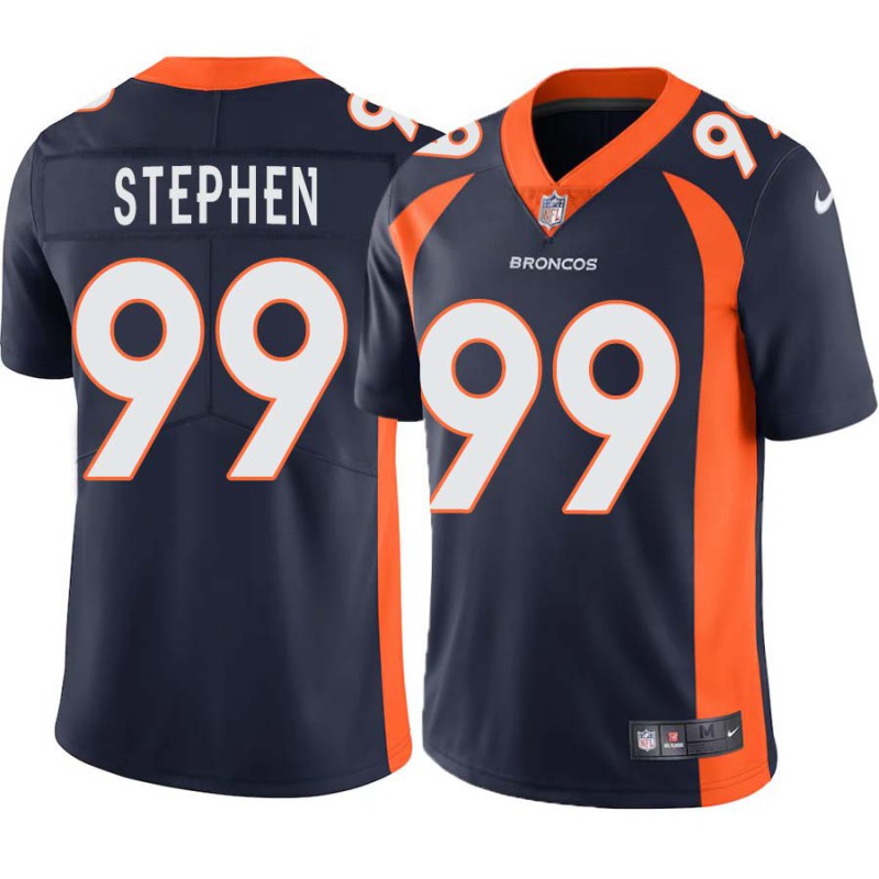 Shamar Stephen #99 Broncos Navy Jersey