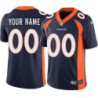 Custom #00 Broncos Navy Jersey