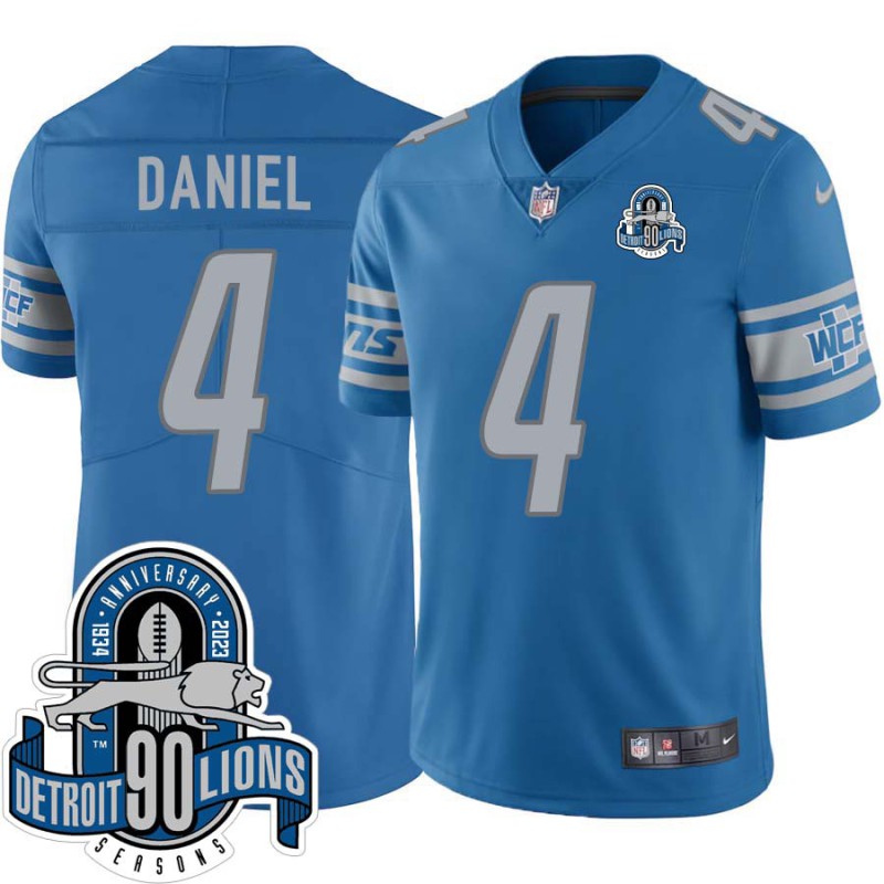 Lions #4 Chase Daniel 1934-2023 90 Seasons Anniversary Patch Jersey -Blue