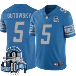 Lions #5 Ace Gutowsky 1934-2023 90 Seasons Anniversary Patch Jersey -Blue