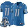 Lions #11 Cloyce Box 1934-2023 90 Seasons Anniversary Patch Jersey -Blue