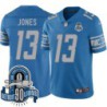 Lions #13 T.J. Jones 1934-2023 90 Seasons Anniversary Patch Jersey -Blue