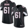 Cardinals #61 Chuck Brown Stitched Black Jersey