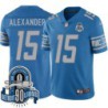 Lions #15 Maurice Alexander 1934-2023 90 Seasons Anniversary Patch Jersey -Blue