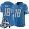 Lions #18 Chris Lacy 1934-2023 90 Seasons Anniversary Patch Jersey -Blue