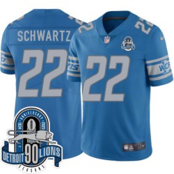 Lions #22 Elmer Schwartz 1934-2023 90 Seasons Anniversary Patch Jersey -Blue