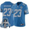 Lions #23 Les Graham 1934-2023 90 Seasons Anniversary Patch Jersey -Blue