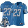 Lions #23 Russ Lay 1934-2023 90 Seasons Anniversary Patch Jersey -Blue