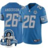 Lions #26 C.J. Anderson 1934-2023 90 Seasons Anniversary Patch Jersey -Blue