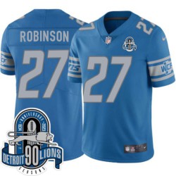 Lions #27 Junior Robinson 1934-2023 90 Seasons Anniversary Patch Jersey -Blue