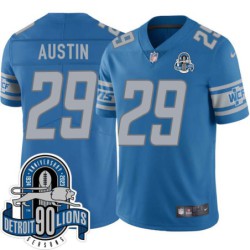 Lions #29 Jim Austin 1934-2023 90 Seasons Anniversary Patch Jersey -Blue