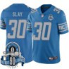 Lions #30 Darius Slay 1934-2023 90 Seasons Anniversary Patch Jersey -Blue