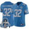 Lions #32 Bruce Alexander 1934-2023 90 Seasons Anniversary Patch Jersey -Blue