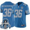 Lions #36 Brian Witherspoon 1934-2023 90 Seasons Anniversary Patch Jersey -Blue