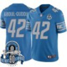 Lions #42 Isa Abdul-Quddus 1934-2023 90 Seasons Anniversary Patch Jersey -Blue