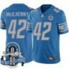 Lions #42 Don McIlhenny 1934-2023 90 Seasons Anniversary Patch Jersey -Blue