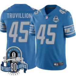 Lions #45 Eric Truvillion 1934-2023 90 Seasons Anniversary Patch Jersey -Blue