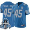 Lions #45 Eric Truvillion 1934-2023 90 Seasons Anniversary Patch Jersey -Blue