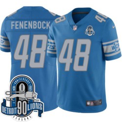 Lions #48 Chuck Fenenbock 1934-2023 90 Seasons Anniversary Patch Jersey -Blue