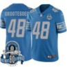 Lions #48 Matt Grootegoed 1934-2023 90 Seasons Anniversary Patch Jersey -Blue