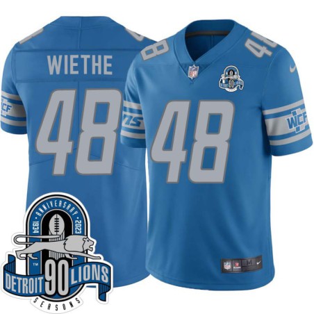 Lions #48 Socko Wiethe 1934-2023 90 Seasons Anniversary Patch Jersey -Blue