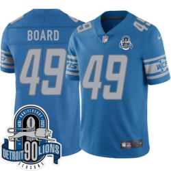 Lions #49 Chris Board 1934-2023 90 Seasons Anniversary Patch Jersey -Blue