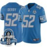 Lions #52 John Derby 1934-2023 90 Seasons Anniversary Patch Jersey -Blue