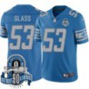 Lions #53 Bill Glass 1934-2023 90 Seasons Anniversary Patch Jersey -Blue