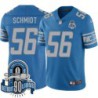 Lions #56 Joe Schmidt 1934-2023 90 Seasons Anniversary Patch Jersey -Blue