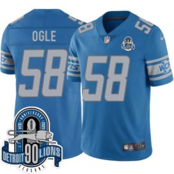 Lions #58 Rick Ogle 1934-2023 90 Seasons Anniversary Patch Jersey -Blue