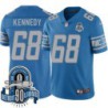 Lions #68 Tom Kennedy 1934-2023 90 Seasons Anniversary Patch Jersey -Blue