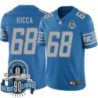 Lions #68 Jim Ricca 1934-2023 90 Seasons Anniversary Patch Jersey -Blue