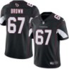 Cardinals #67 Milford Brown Stitched Black Jersey