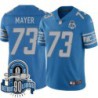 Lions #73 Emil Mayer 1934-2023 90 Seasons Anniversary Patch Jersey -Blue